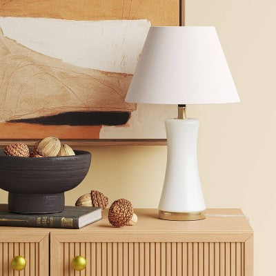  Small Opal Glass Lamp Base White - Threshold™
