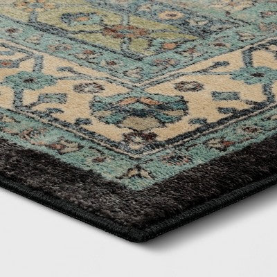  Distressed Geometric Tufted Area Rug Green - Threshold™