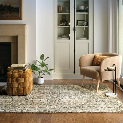 5'x7' Handtufted Textural Floral Area Rug Sage Green - Threshold™