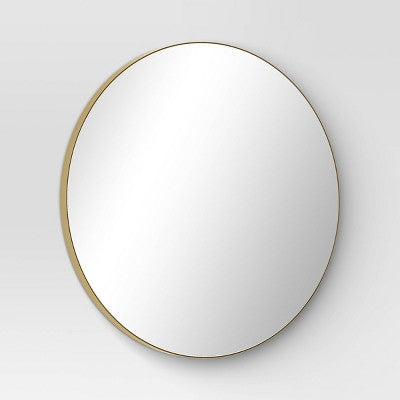  28" Round Infinity Circle Mirror Brass - Threshold™