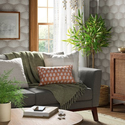  Woven Cotton Textured Square Throw Pillow - Threshold™