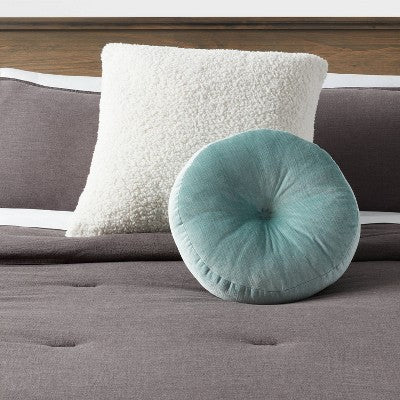  Euro Traditional Cozy Sherpa Fur Decorative Throw Pillow - Threshold™