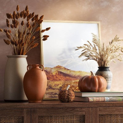  Grass Arrangement In Ceramic Pot Black - Threshold™