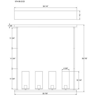  Lyndon Linear Chandelier Brass - Threshold™