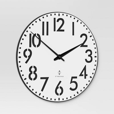  28" Modern Wall Clock White - Threshold™