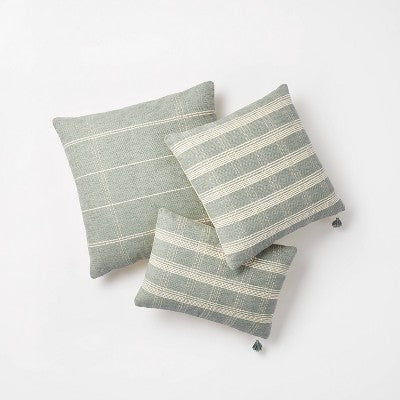  Woven Plaid Throw Pillow With Tassel Zipper - Threshold™ Designed With Studio McGee