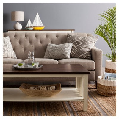  Textured Ceramic Accent Lamp Cream - Threshold