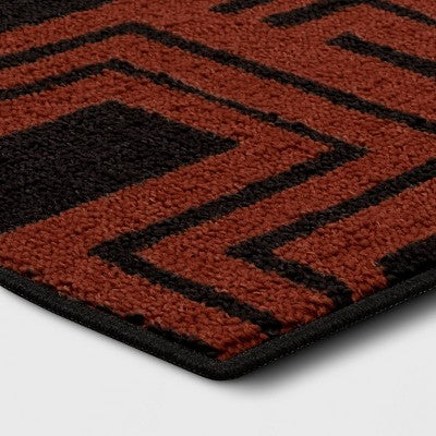  Geometric Area Rug Orange/Black - Threshold™