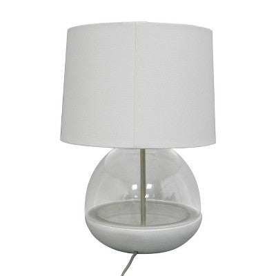  Glass Mixed Material Table Lamp Gray (Includes LED Light Bulb) - Threshold™