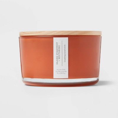  Island Starfruit And Nectarine Candle Orange - Threshold™