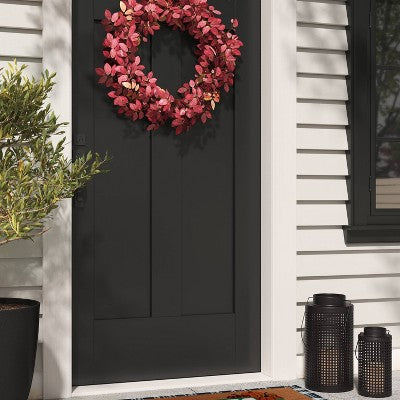  Extra Large Leaf Wreath Red - Threshold™