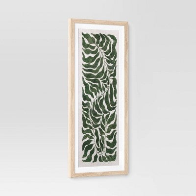  (Set Of 3) 12"x28" Modern Seaweed Framed Arts Naturals - Threshold™