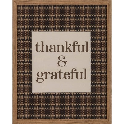  16" X 20" Thankful & Grateful Framed Under Plexi - Threshold™