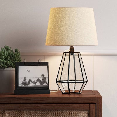  Small Terrarium Table Lamp Base Black - Threshold™