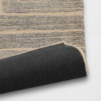  Linen Shine Overtufted Area Rug Gray/Ivory - Threshold™