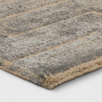  Linen Shine Overtufted Area Rug Gray/Ivory - Threshold™