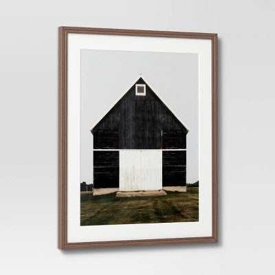  24" X 30" Barn Framed Poster Black - Threshold™: Countryside Elegance, Vintage Artistry