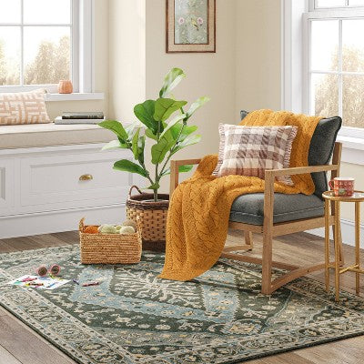  5'x7' Hand Tufted Wool Area Rug Green - Threshold™