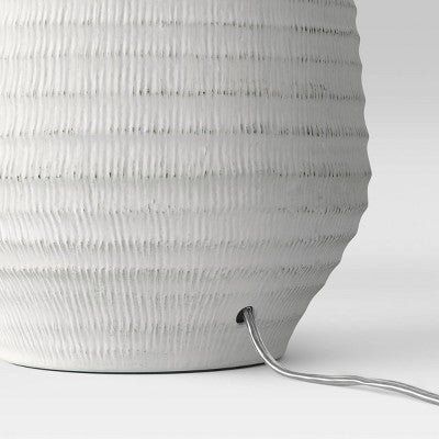  Large Textured Ceramic Lamp Base White - Threshold™