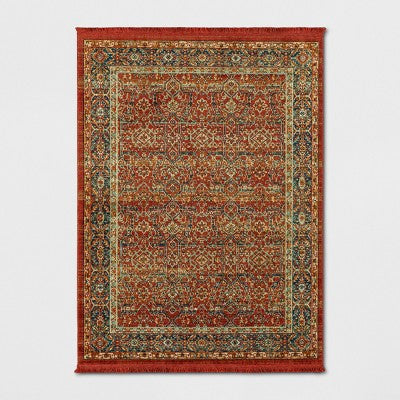  Damask Woven Persian With Fringe Rug - Threshold