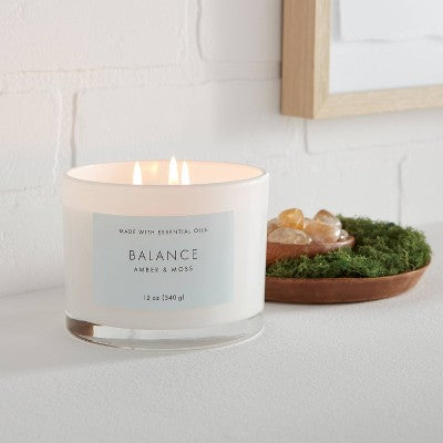  Wood Lidded Glass Wellness Balance Candle - Threshold™