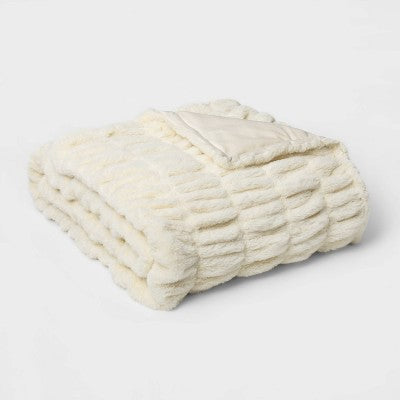  60" X 86" Faux Fur Oversized Bed Throw - Threshold Signature™