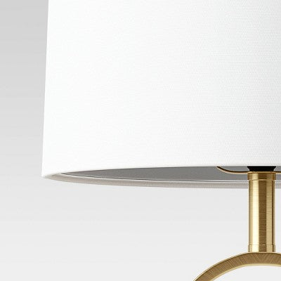  Large Metal Ring Table Lamp (Includes LED Light Bulb) Brass - Threshold™