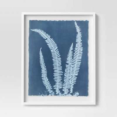  (Set Of 2) 16" X 20" Float Mount Plant Print Framed Wall Poster Set White - Threshold™