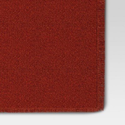  Brushed Woven With Frayed Edge Throw Blanket Orange - Threshold™