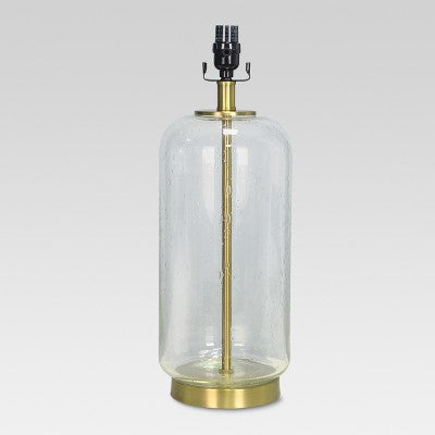  Bubble Glass With Brass Detail Large Lamp Base Clear Includes Energy Efficient Light Bulb - Threshold™