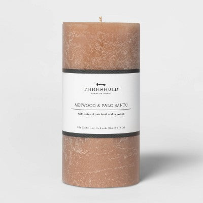  Pillar Ashwood And Palo Santo Candle Tan - Threshold™