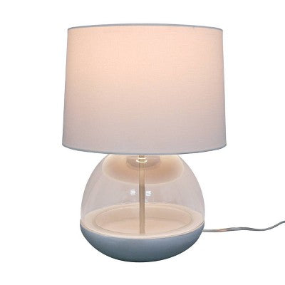  Glass Mixed Material Table Lamp Gray (Includes LED Light Bulb) - Threshold™