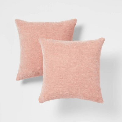  2pk Chenille Square Throw Pillows - Threshold™