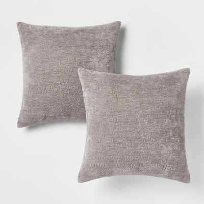  2pk Chenille Square Throw Pillows - Threshold™
