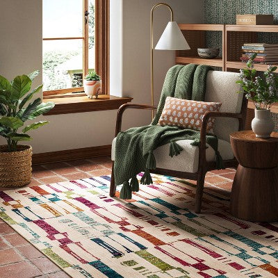  Modern Irregular Checkered Rug - Threshold™