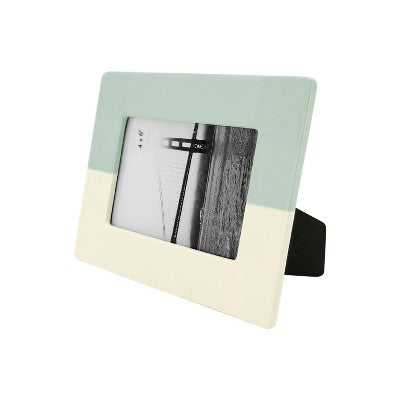  Stoneware Single Image Frame With Hand Painted Finish Cream - Threshold™