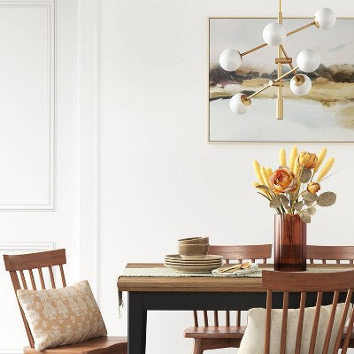  Frosted Glass Geneva Globe Chandelier Brass (Includes LED Light Bulb) - Threshold™