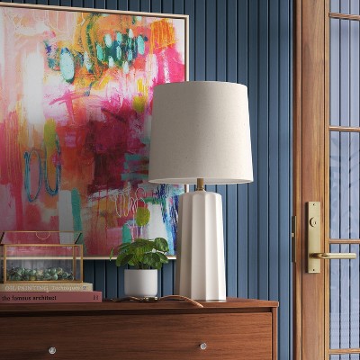  24" X 30" Colorful Collage By Amira Rahim Framed Wall Canvas - Threshold™: Modern Abstract Digital Art, Polystyrene Frame