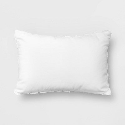  14"x20" Mod Tufted Outdoor Lumbar Pillow Cream - Threshold™