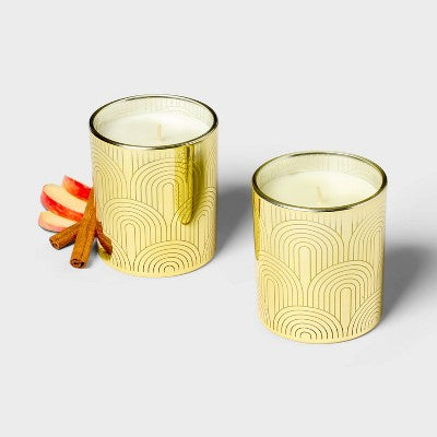  Candle Discovery Set - Warm Cider & Cinnamon + Vanilla Pumpkin - Threshold™