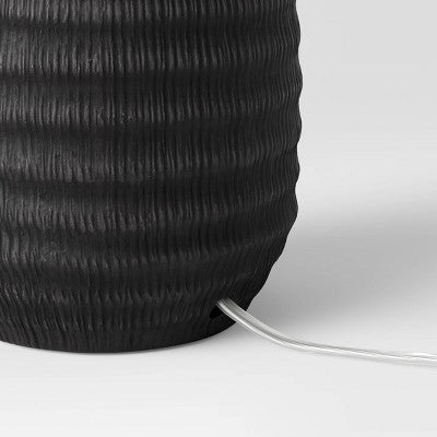  Small Textured Ceramic Lamp Base Black - Threshold™