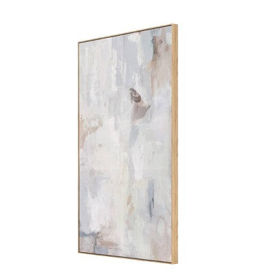  58" X 38" Tonal Abstract Framed Canvas - Threshold™ Designed With Studio McGee
