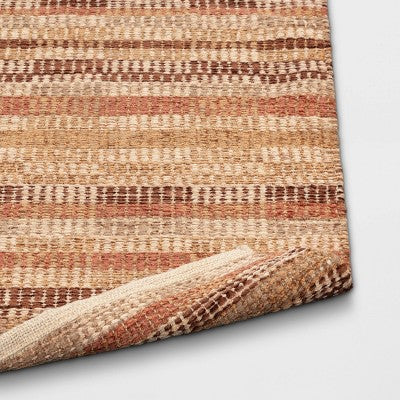  2'x3' Handwoven Accent Rug Brown - Threshold™: Rectangle, Low Pile, Indoor, Cotton & Jute, Entryway Rug