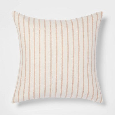  Oversized Cotton Striped Square Throw Pillow - Threshold™