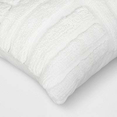  14"x20" Mod Tufted Outdoor Lumbar Pillow Cream - Threshold™