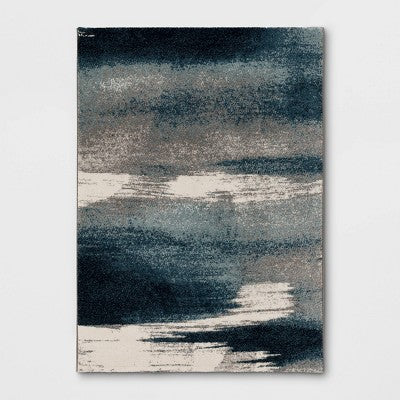  Abstract Watercolor Rug Blue - Threshold™