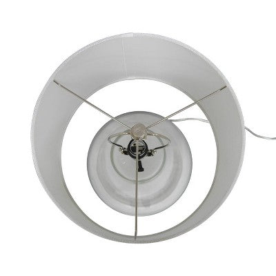  Glass Mixed Material Table Lamp Gray (Includes LED Light Bulb) - Threshold™