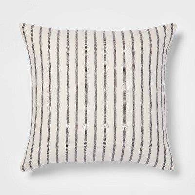  Oversized Cotton Striped Square Throw Pillow - Threshold™