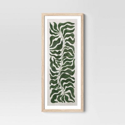  (Set Of 3) 12"x28" Modern Seaweed Framed Arts Naturals - Threshold™