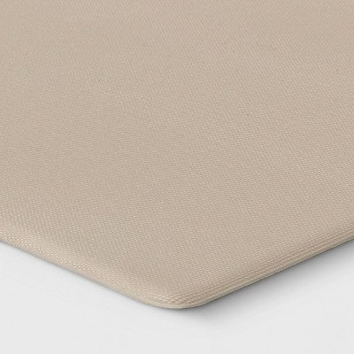  1'8"x5' Rectangle Indoor Floor Mat Tan - Threshold™: Kitchen Runner, Basket Weave, Flat Pile, Polyester